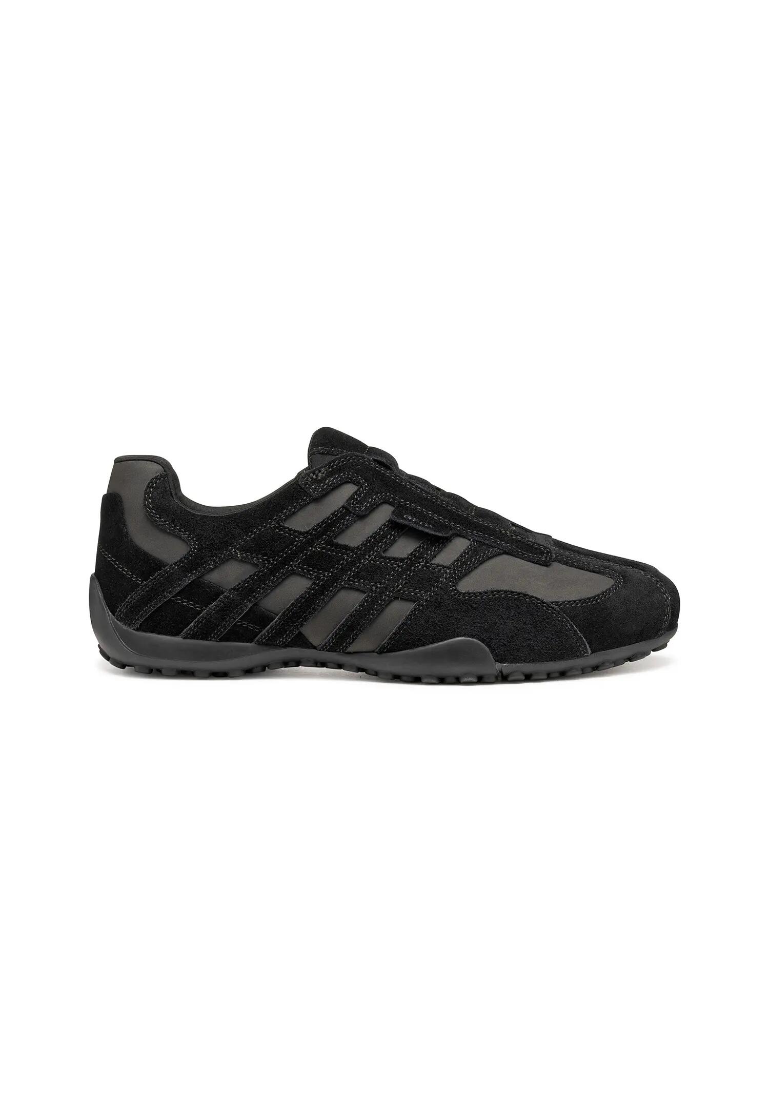 Geox U Snake K Herren Sneaker U4207K 022EK C9997 Wildleder Schuhe Black 4/5