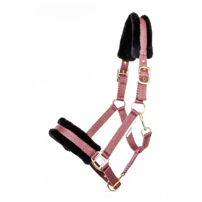 Horse halter with faux fur Kavalkade Gretchen