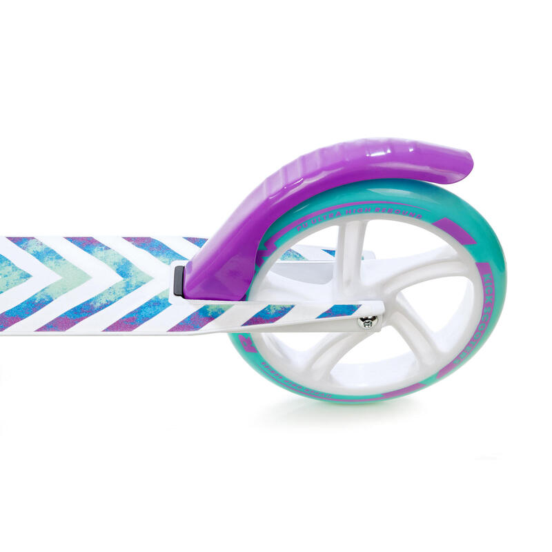 Scooter plegable Pastelle 200mm Blanco/Menta/Morado