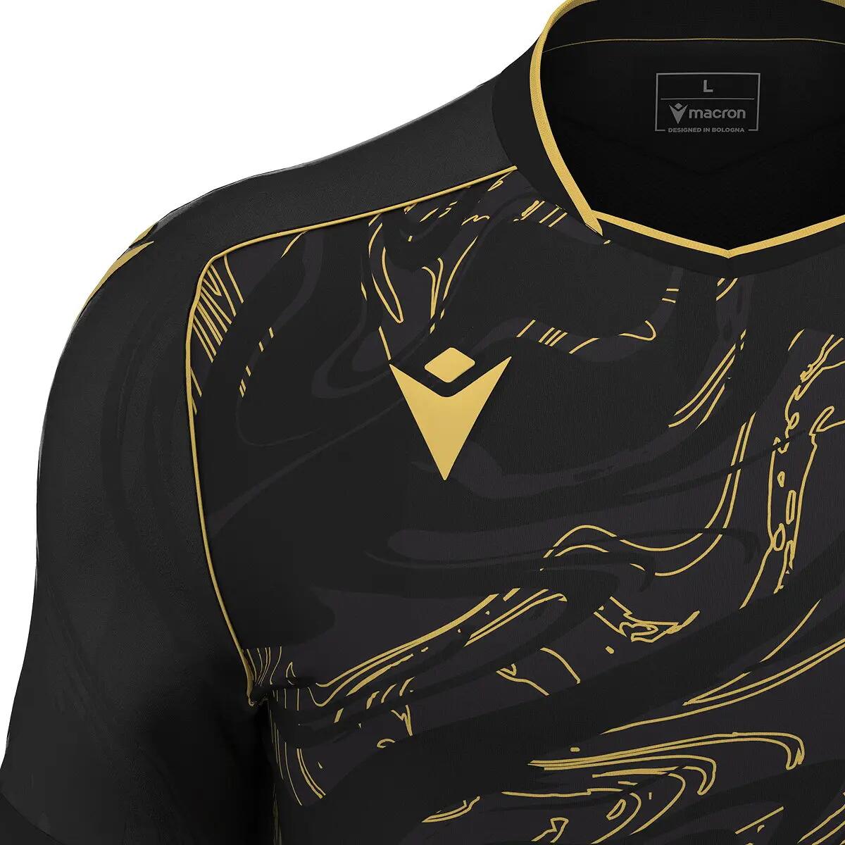 Herren - handball trikot kurzärmelig arcane eco - schwarz/gold 3/5