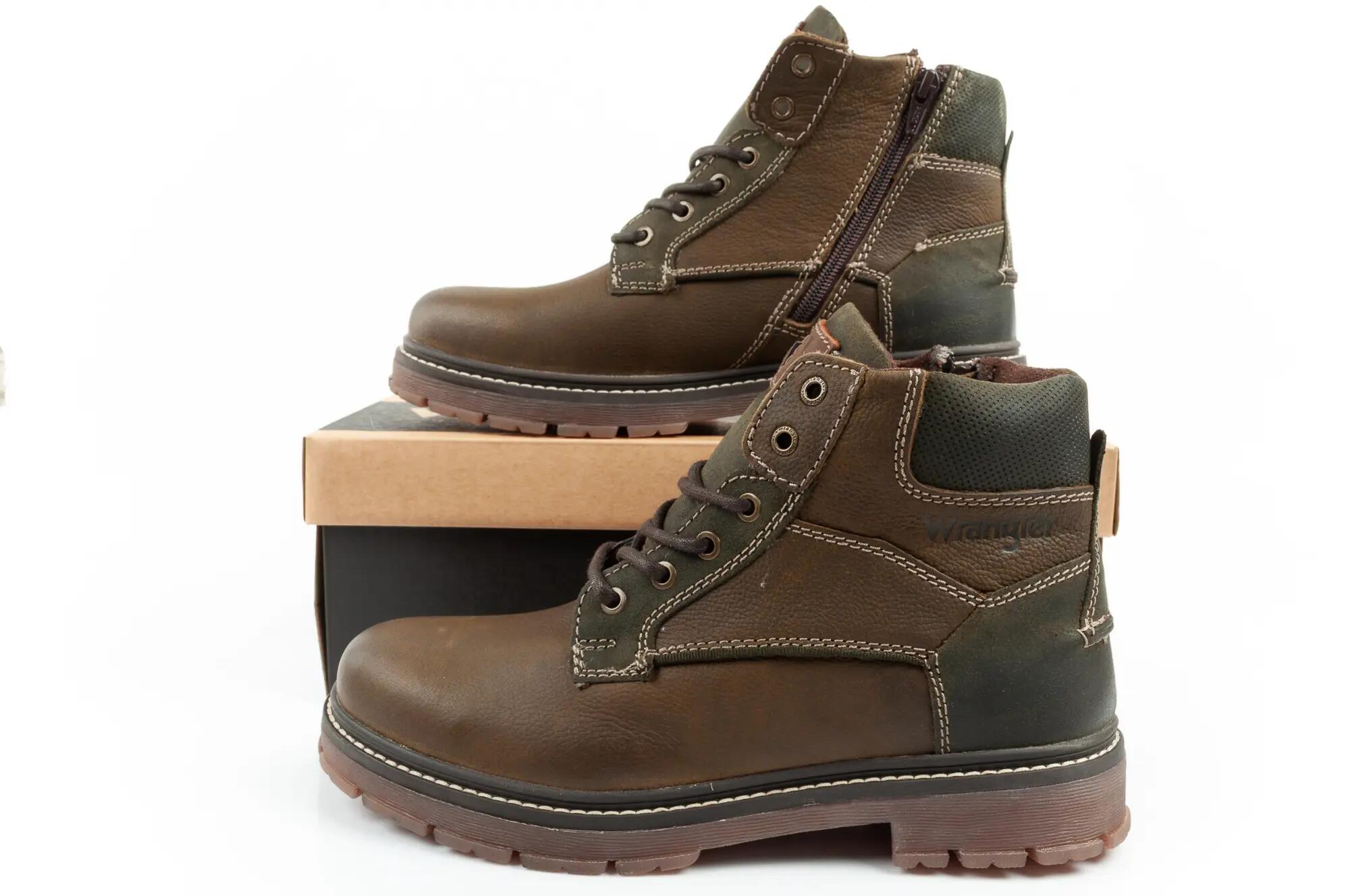 Scarpe stivaletti da uomo Wrangler Allan Mid in pelle 10/10