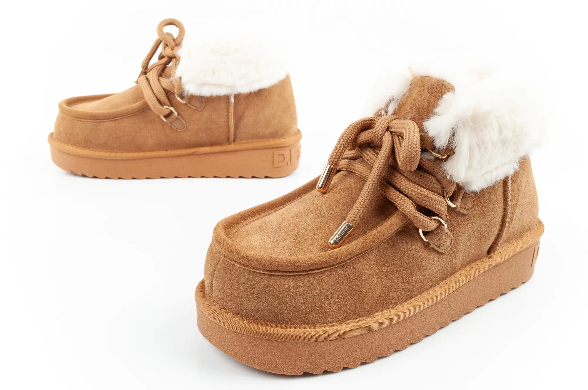 Botins Rasos Mulher D.franklin Nordic Mid Fur Castanho 8/10