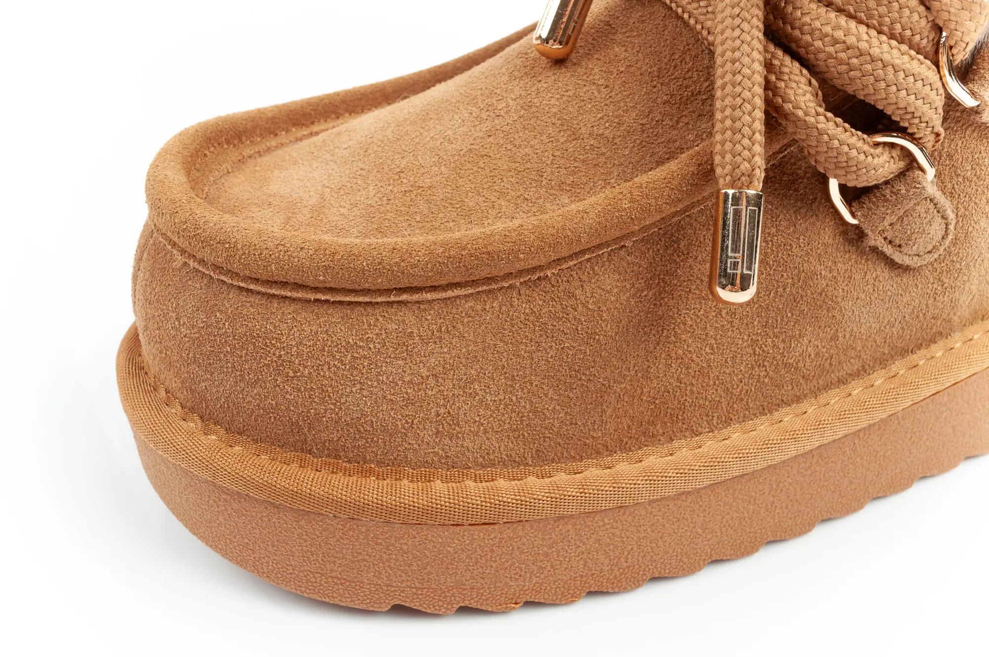Botins Rasos Mulher D.franklin Nordic Mid Fur Castanho 6/10