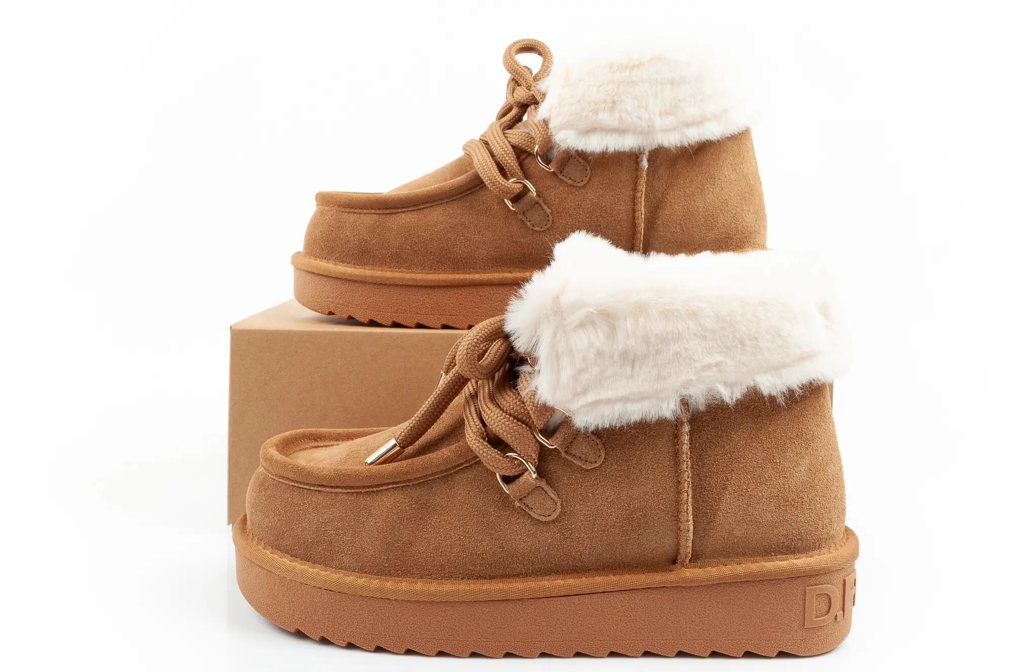 Botins Rasos Mulher D.franklin Nordic Mid Fur Castanho 10/10