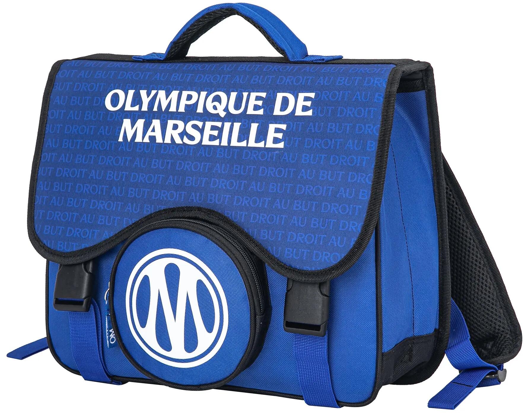 Cartable scolaire OM - Collection officielle OLYMPIQUE DE MARSEILLE 1/6