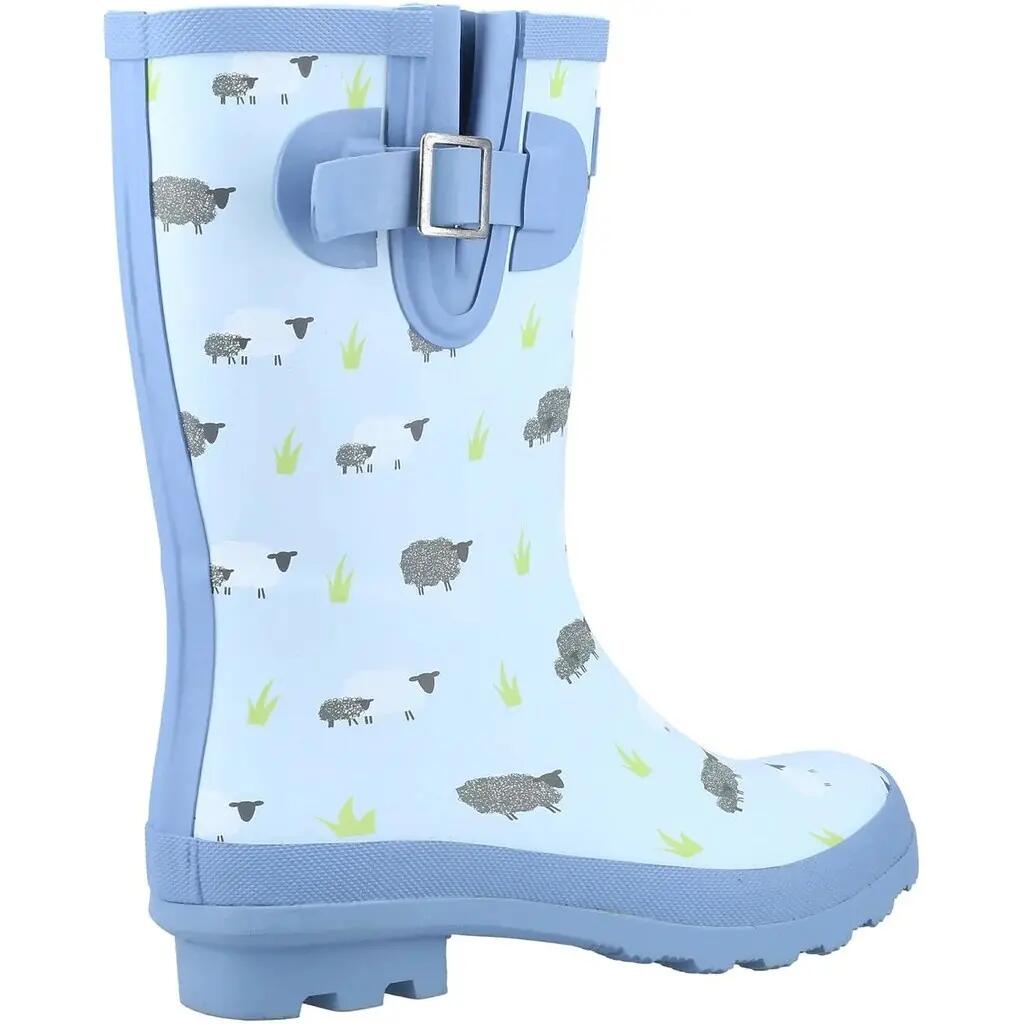 Stivali Di Gomma Pecora Donna Cotswold Farmyard Blu 2/5