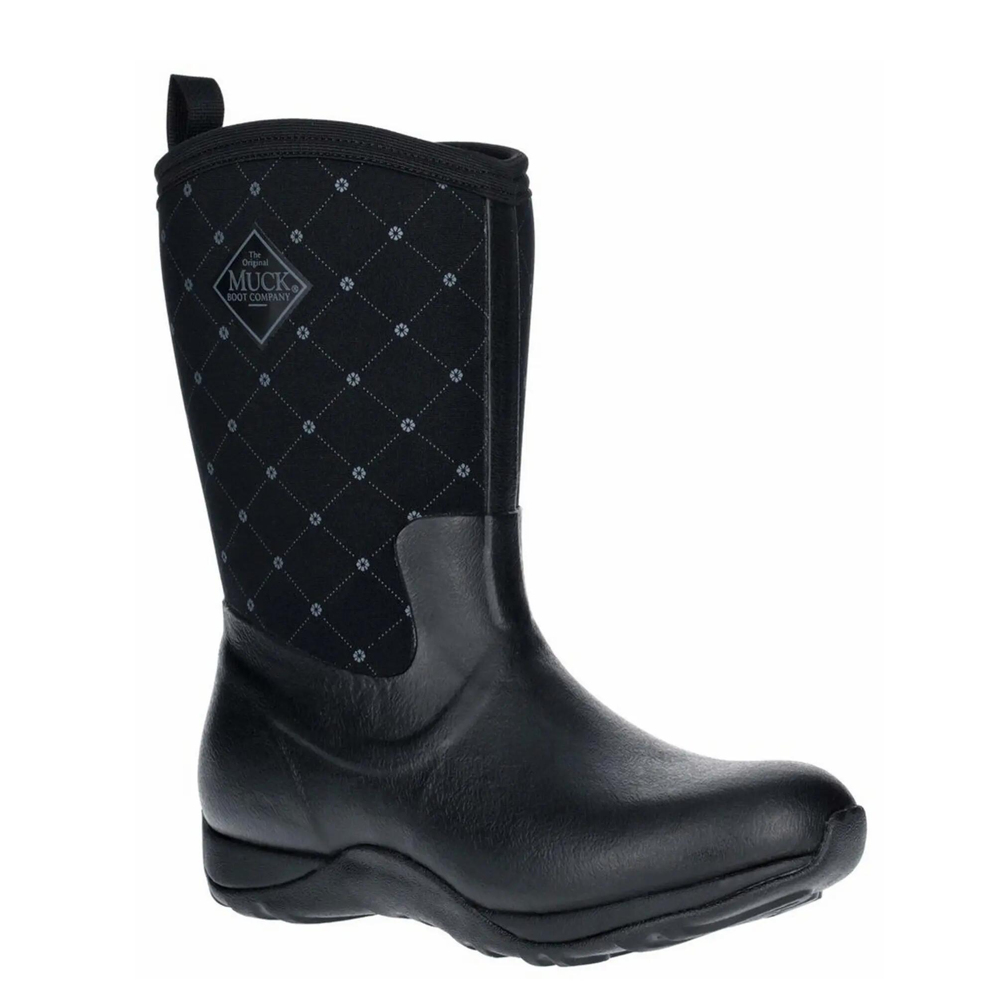 Unisex Arctic Weekend Gummistiefel Damen und Herren Schwarz Quilt 3/6