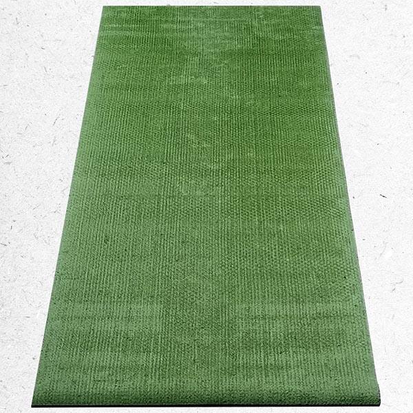 Tapis yoga bio latex jute - écoconception artisanale vert