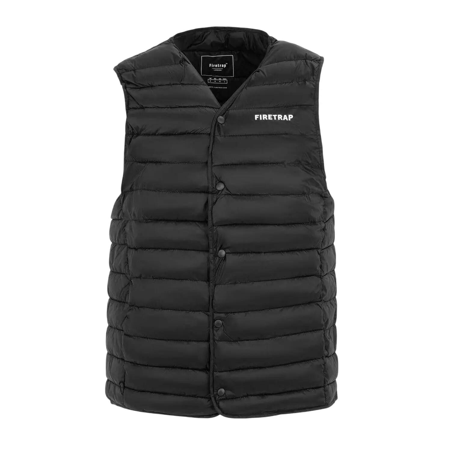 Firetrap Mens Logo Quilted Gilet
