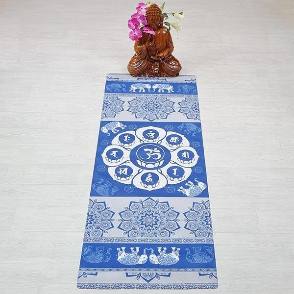 Tapete de yoga de viagem antiderrapante - leve e fino - Maharaja + cinta de yoga