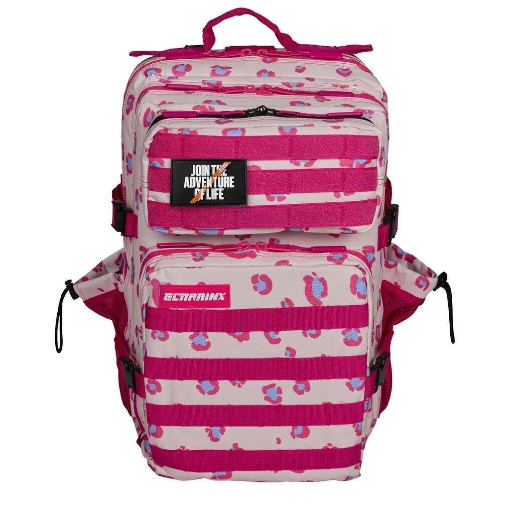 Backpack Elitex Training V1 Cream Leopard 45L Carry-On Water-Repellent