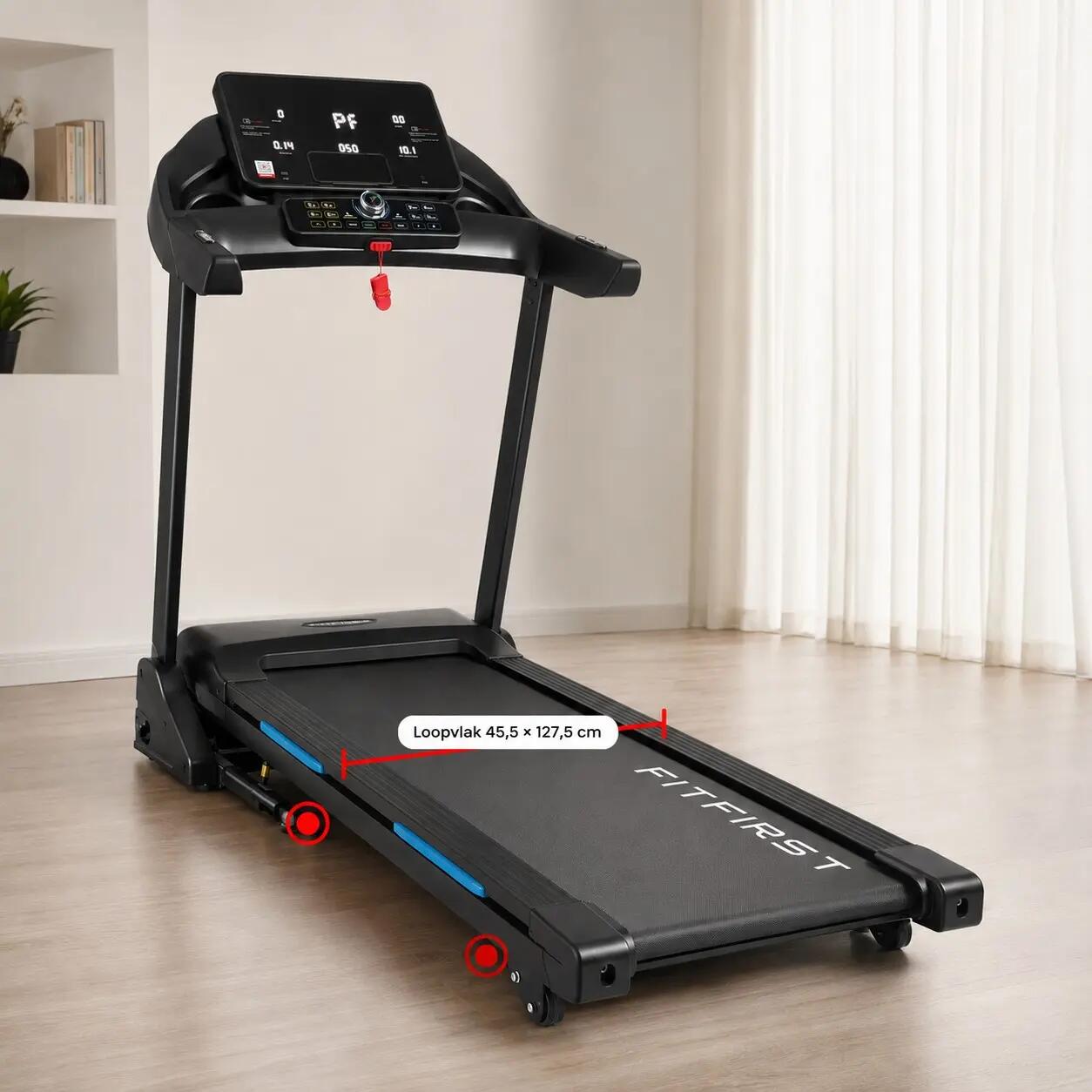Fitness loopband inklapbaar 16 km/u helling 15% tot 135 kg Sprinter Pro 6/9