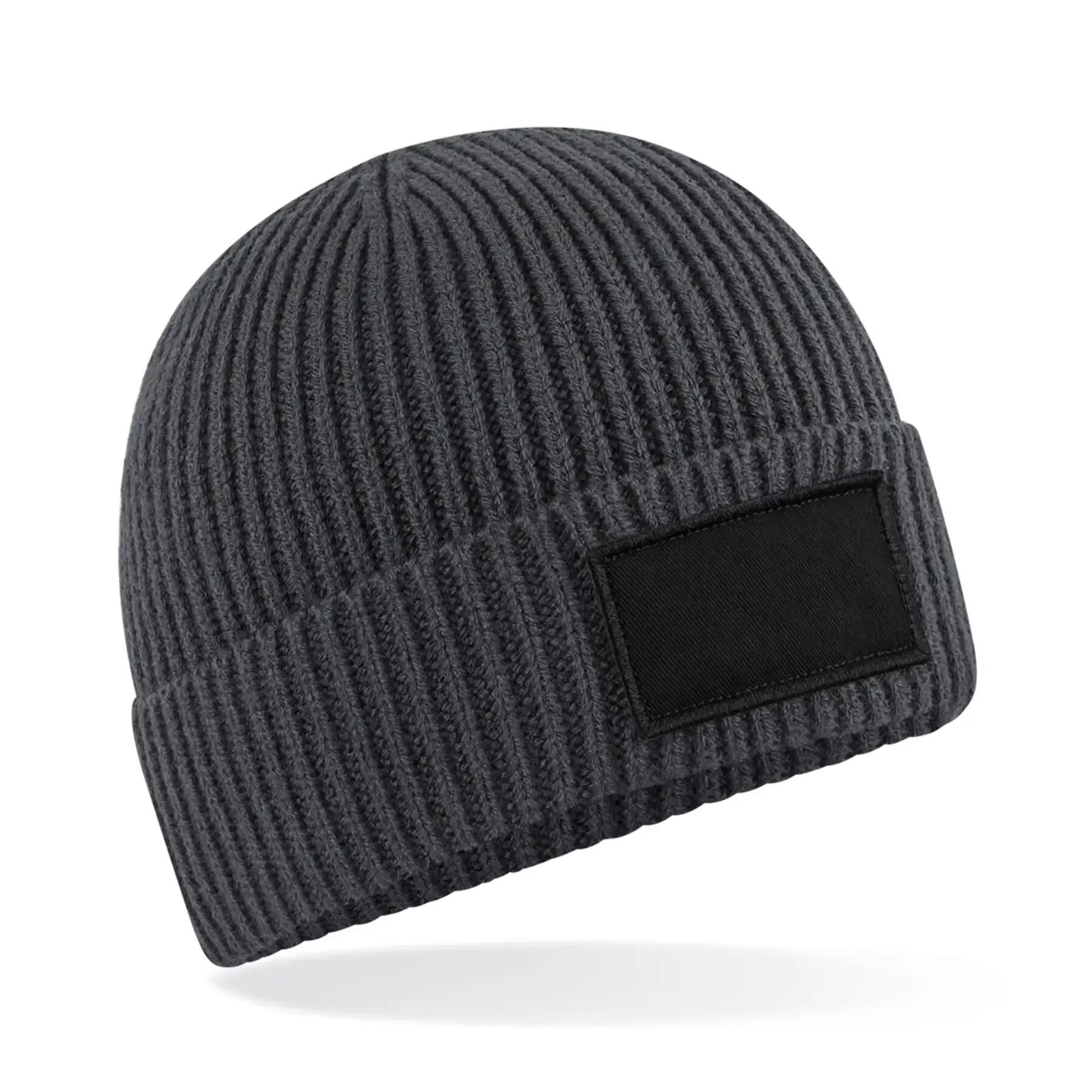 Bonnet tendance à patch - Graphite Grey / Black - One Size 2/3