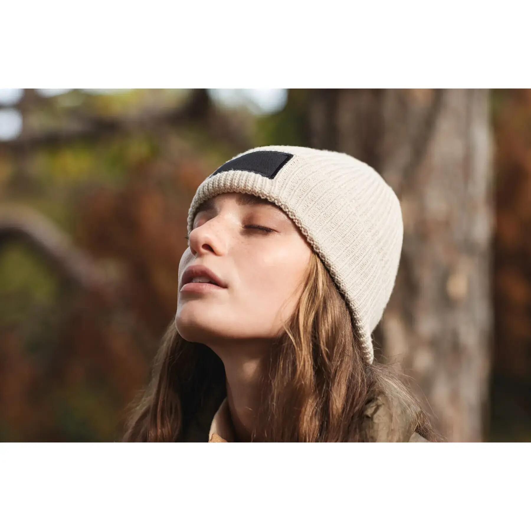 Bonnet tendance à patch - Oatmeal / Black - One Size 3/4