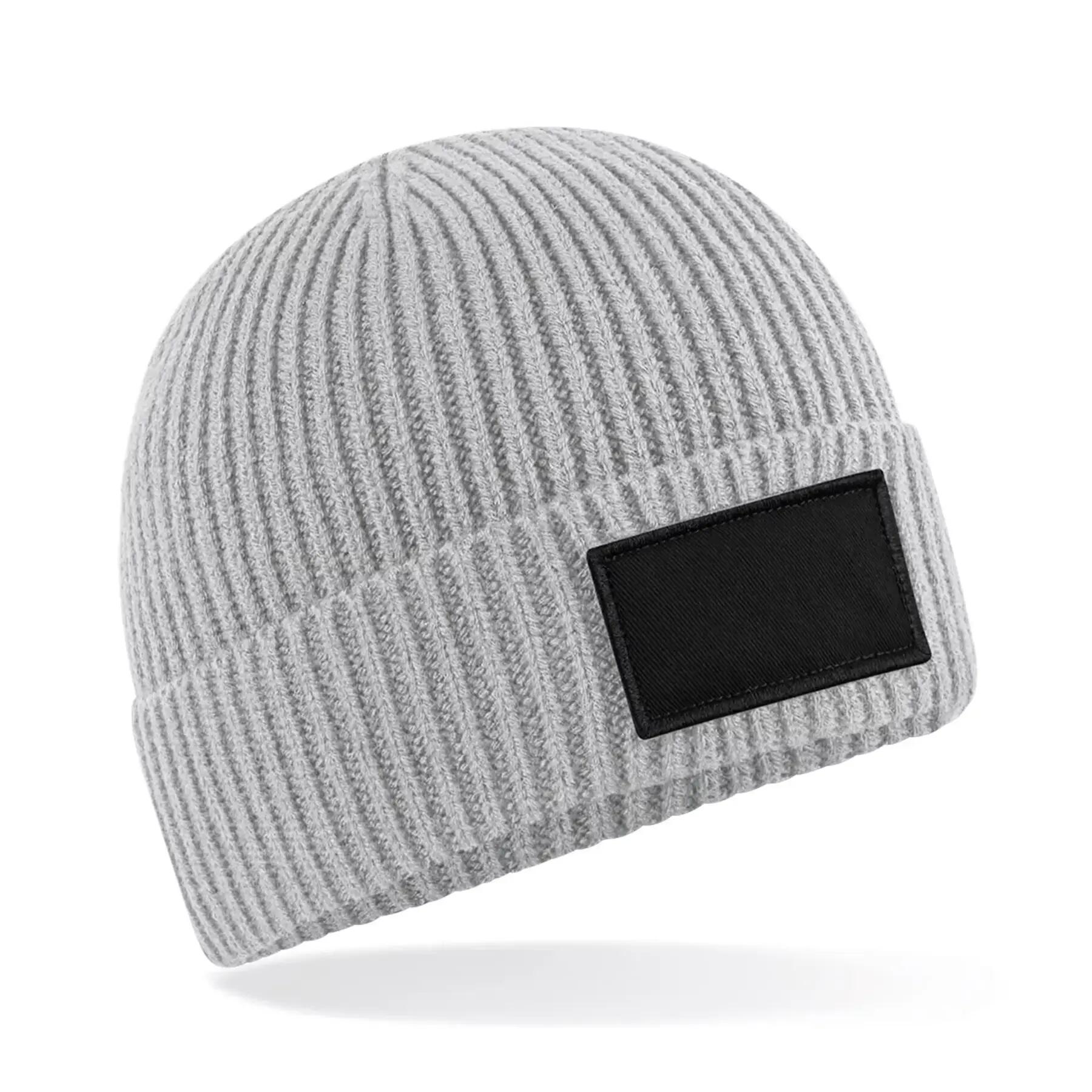 Bonnet tendance à patch - Light Grey / Black - One Size 2/3