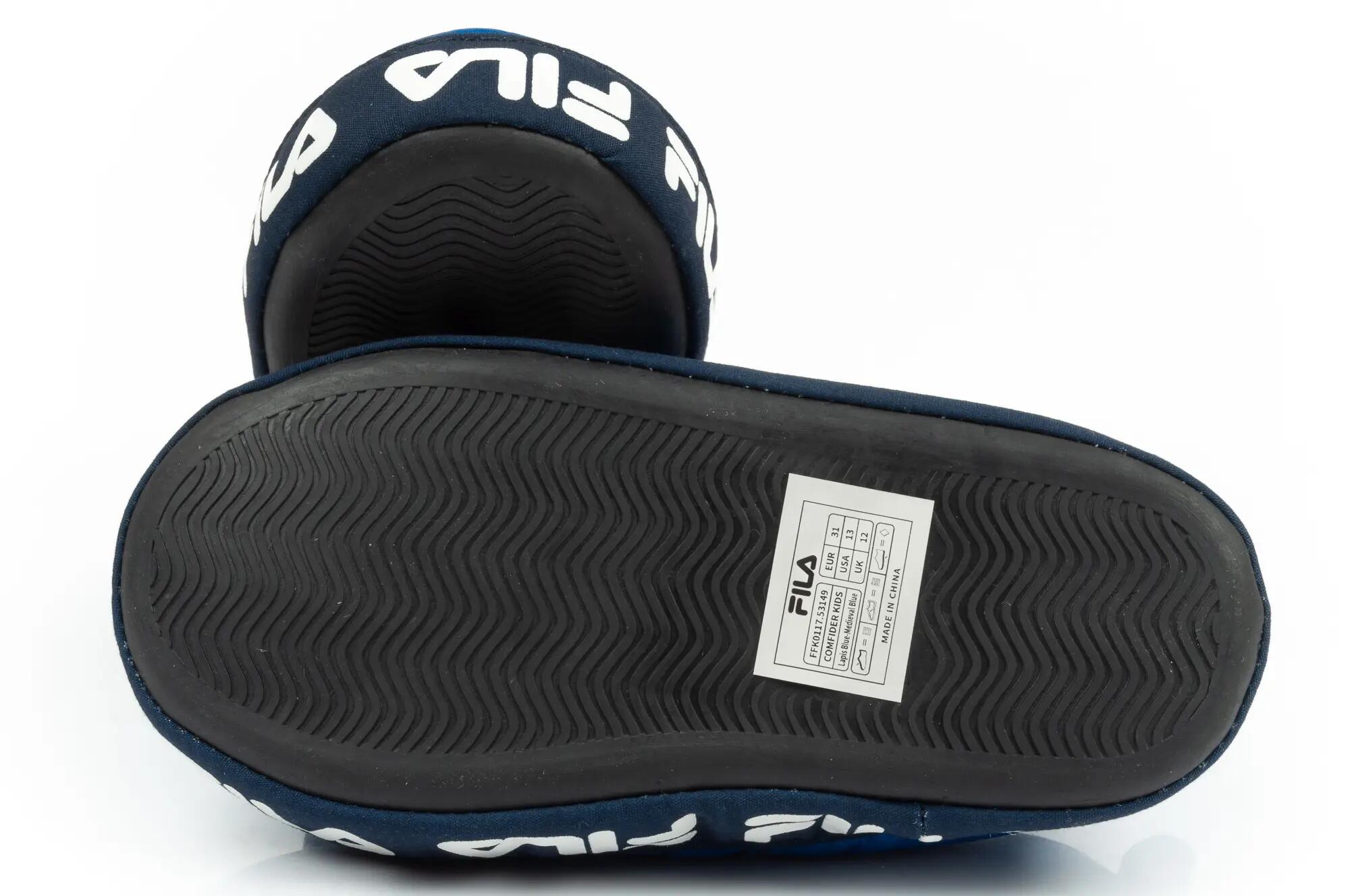 Chinelos infantis Fila Jr Comfider Lapis Azul 9/10