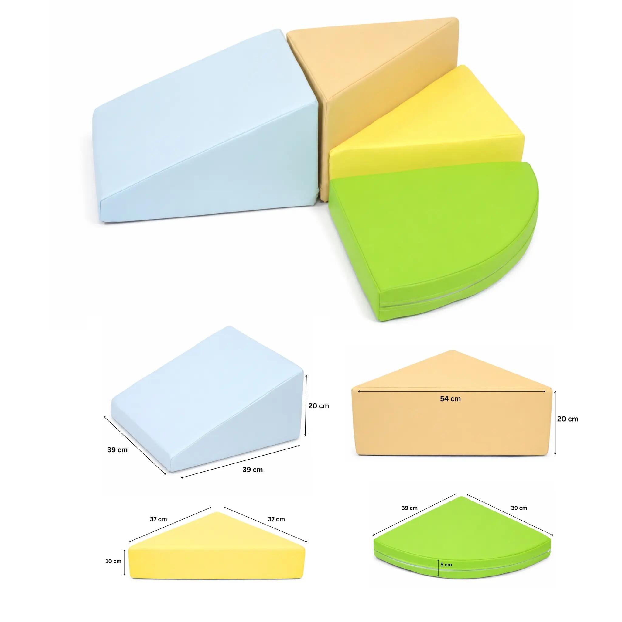 Conjunto de blocos de espuma Kubo Blocks LUMO verde 7/7
