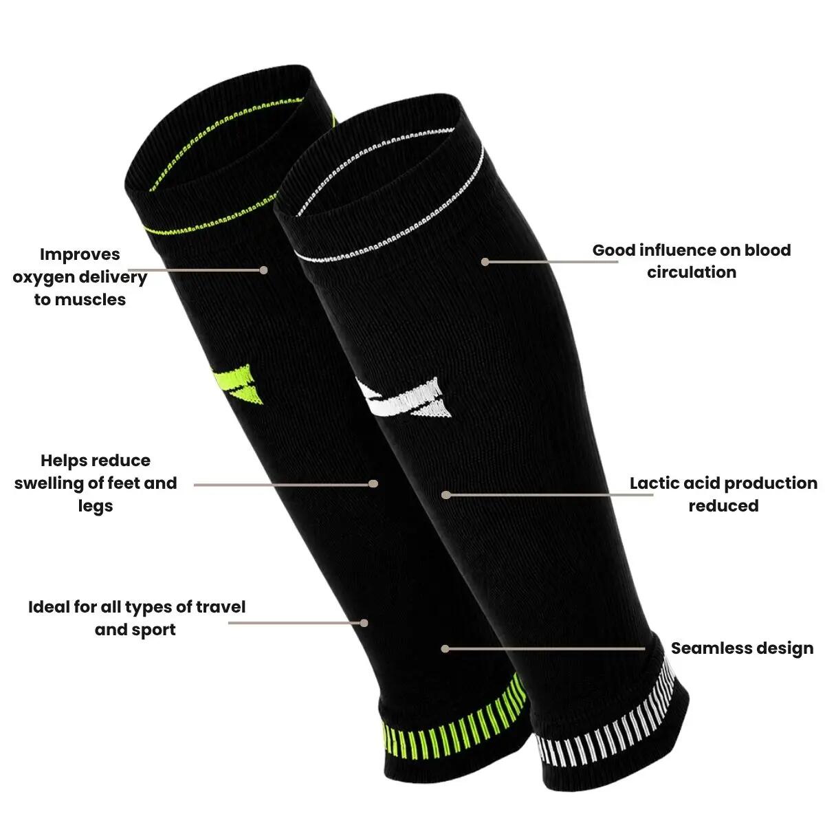 Manchons de compression pour mollets de running Multi Black 3/4