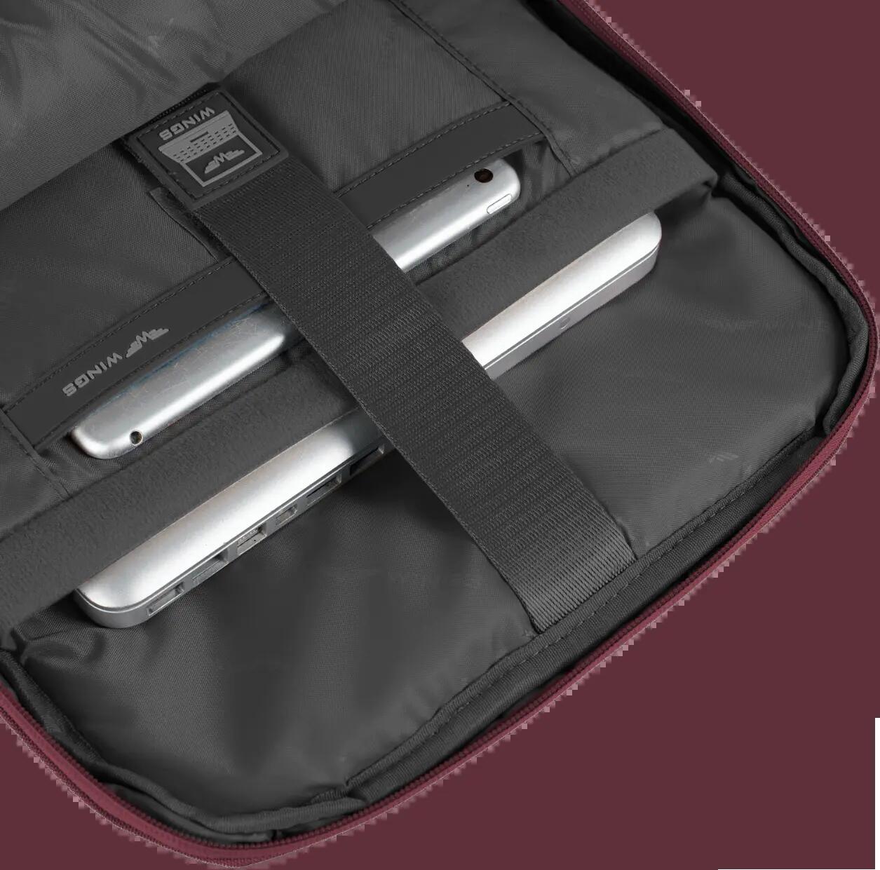 WINGS multifunctionele rugzak SKYLARK uitbreidbaar BURGUNDY 6/8