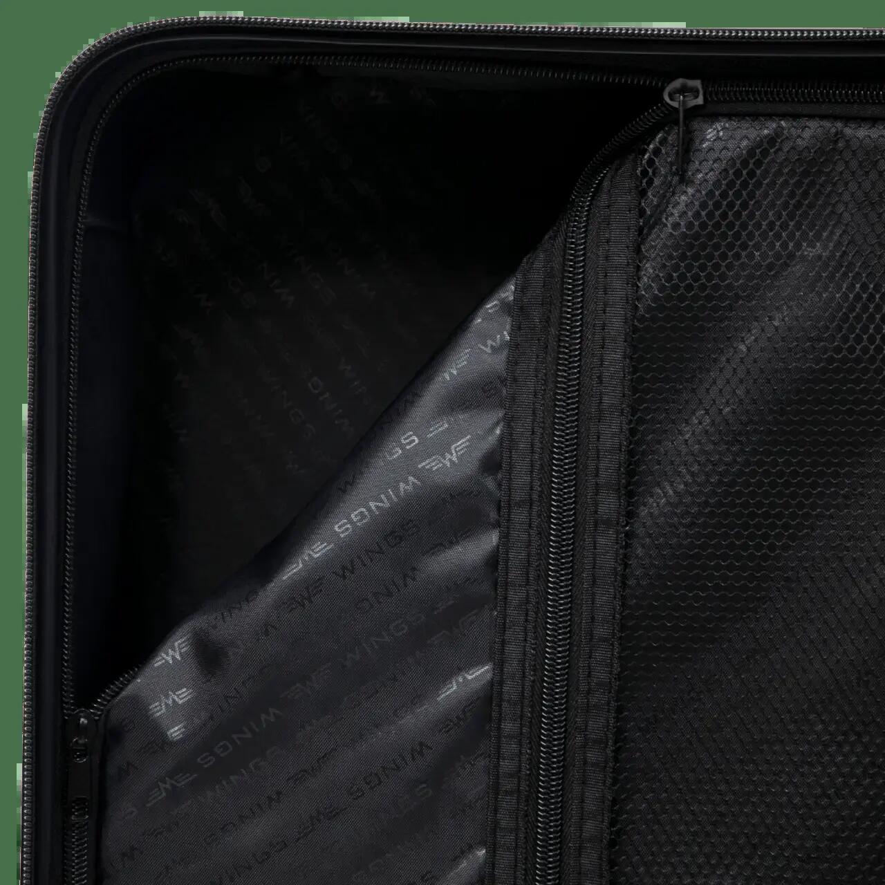 Ensemble de 3 valises Wings ABS+ personnalisées NOIR POPIERSIE 8/9