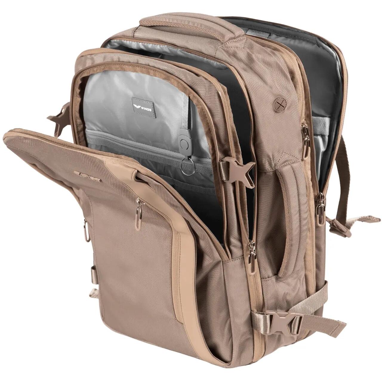 WINGS Plecak wielofunkcyjny SKYLARK poszerzany BEIGE 6/10