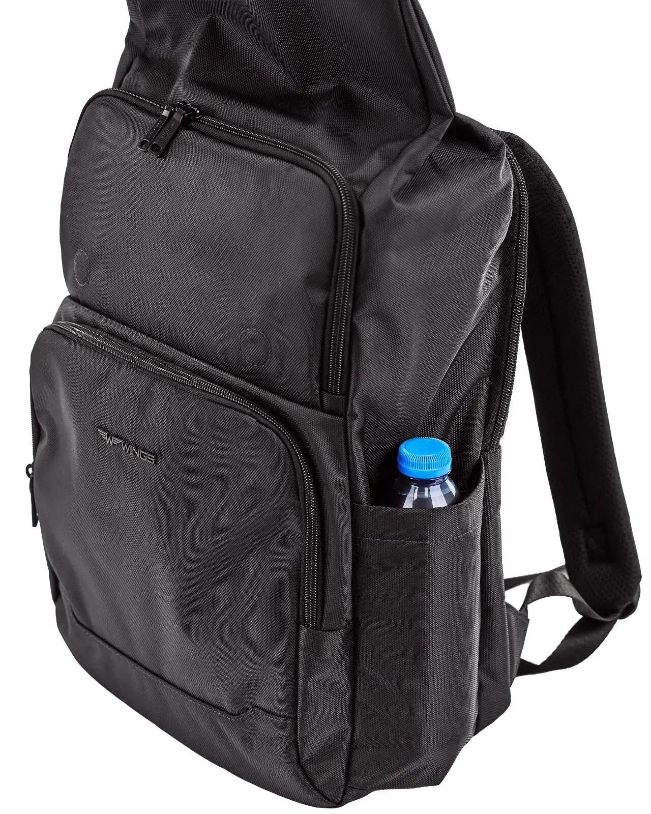 BRANT WINGS herenrugzak voor 17 inch laptop, reisrugzak 22L ZWART 6/10