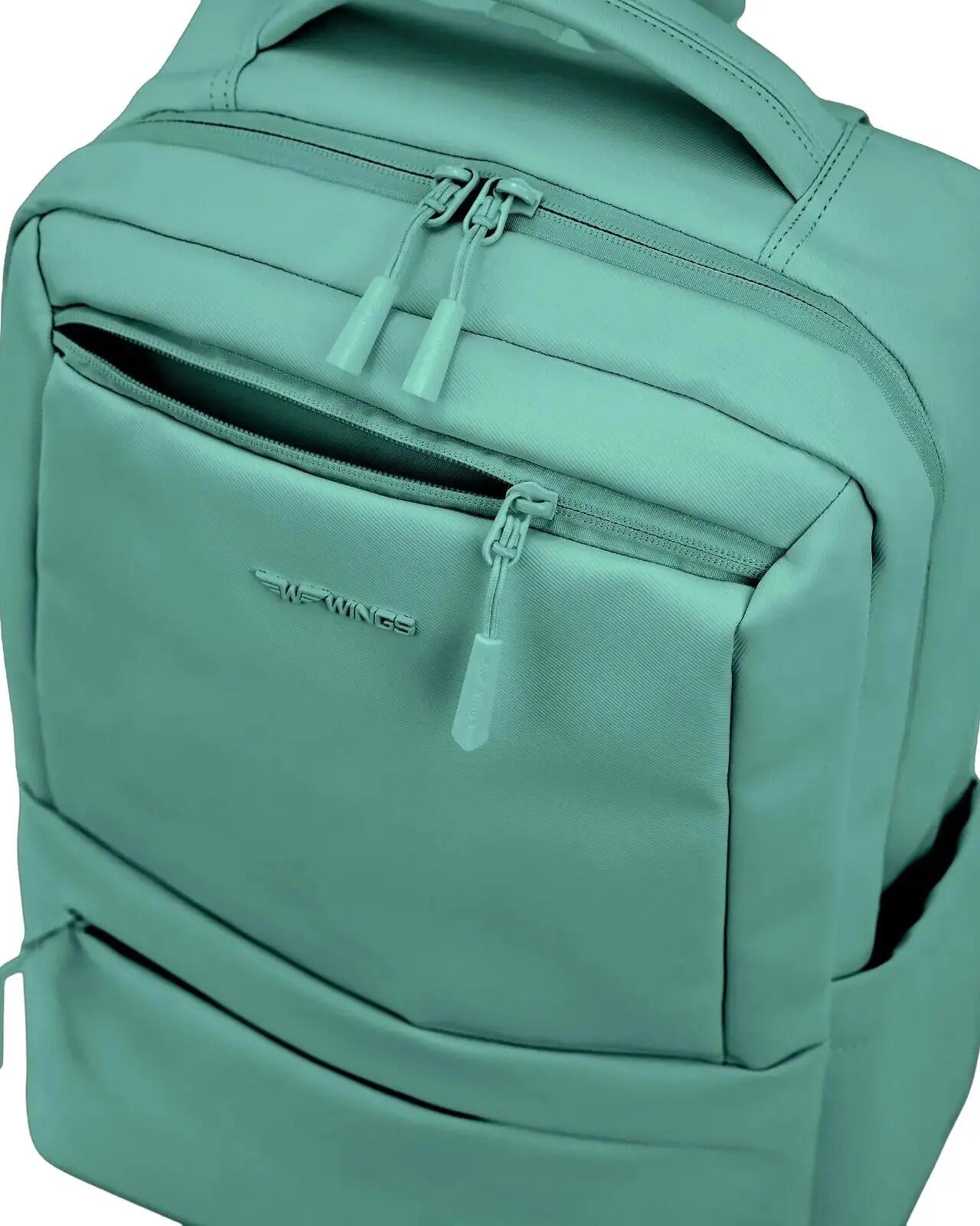WINGS CBP003 handbagagerugzak met laptopvak voor werk en reizen TEAL 6/10