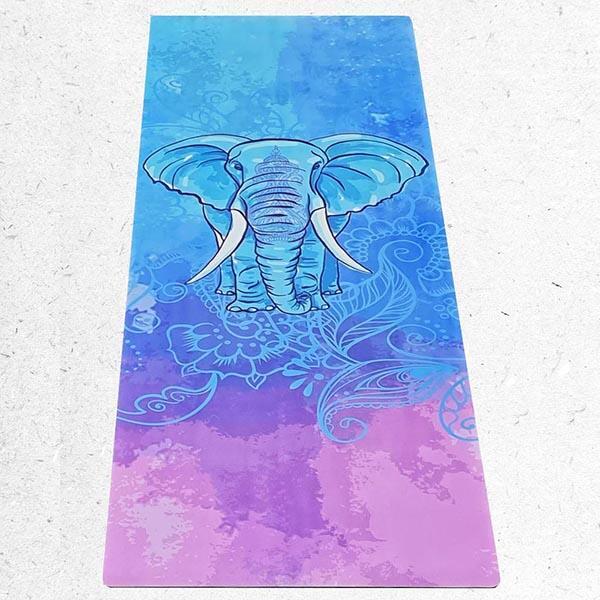 Tapis de yoga de voyage léger et pliable - Eléphant