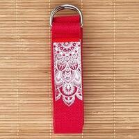 Sangle de yoga et pilate coton Mandala rouge