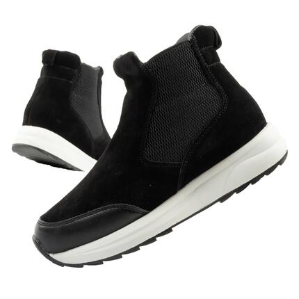 Damskie botki Scholl Beverly Bootie Suede z materiału syntetycznego