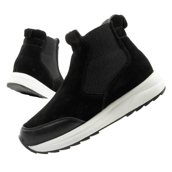 Damskie botki Scholl Beverly Bootie Suede z materiału syntetycznego