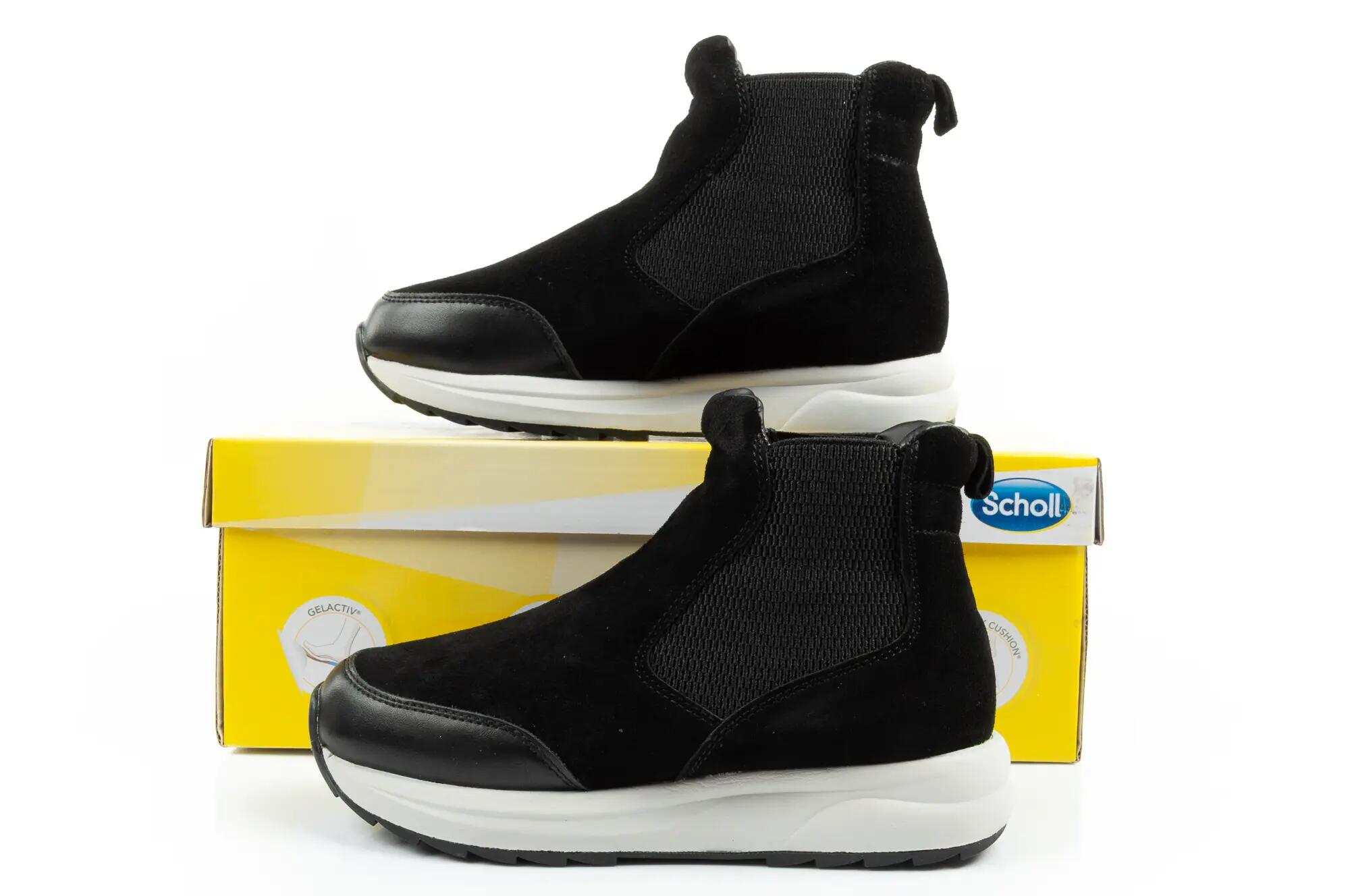 Scholl Beverly Bootie Suede synthetic black [F301961004] 36 10/10