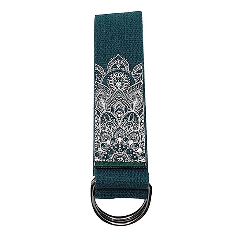 Sangle de yoga, Pilates & fitness coton Mandala verte