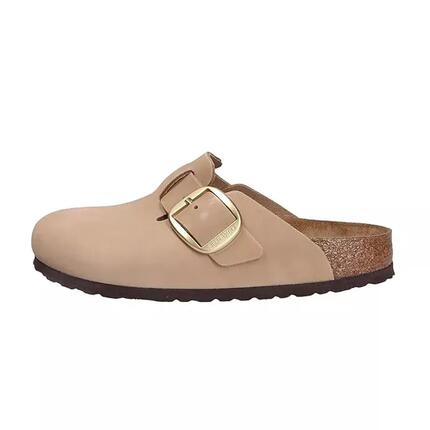 Chausson mule Birkenstock BOSTON BIG BUCKLE NUBUCK étroite