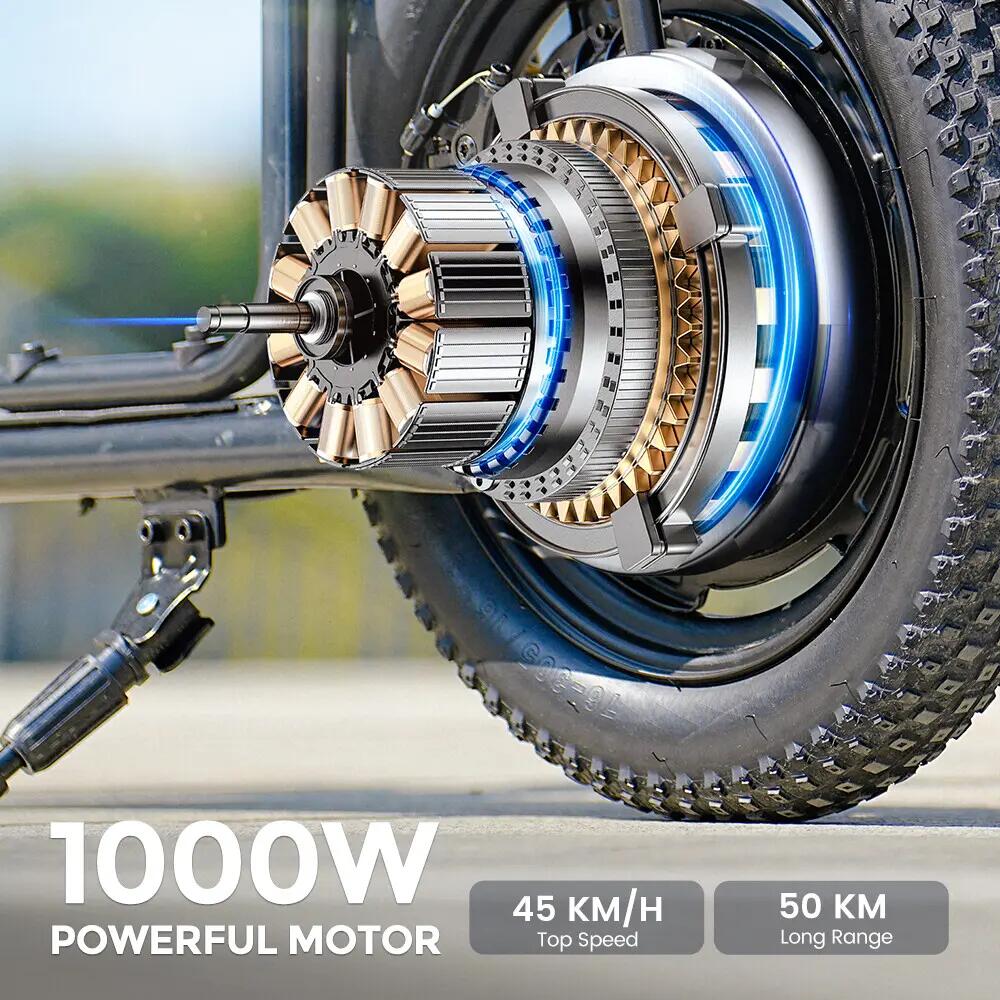 Trotinete elétrica iscooter F7 1000W 48V não dobrável 5/14