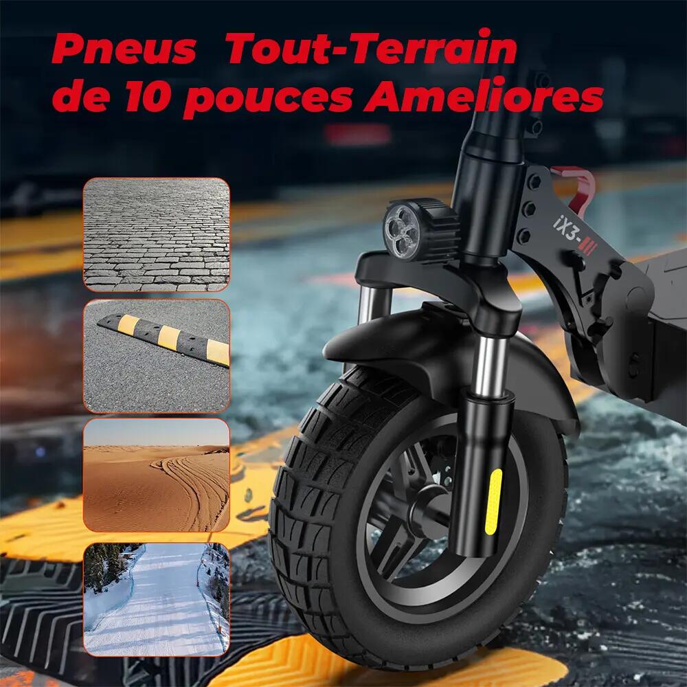 Trotinete elétrica iscooter iX3 800W 48V dobrável 9/10