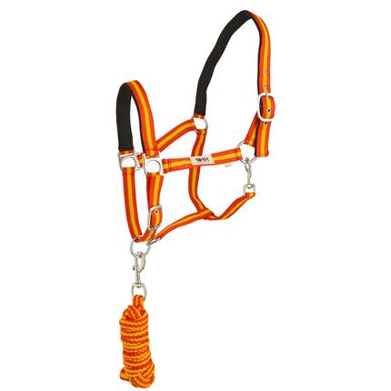 Licol pour cheval en nylon avec longe Hispano Hipica
