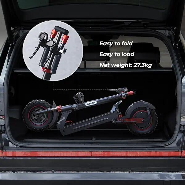Trotinete elétrica iscooter iX5S 1000W 48V dobrável 7/13
