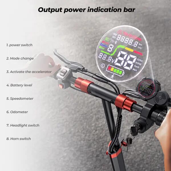Trotinete elétrica iscooter iX5S 1000W 48V dobrável 6/13