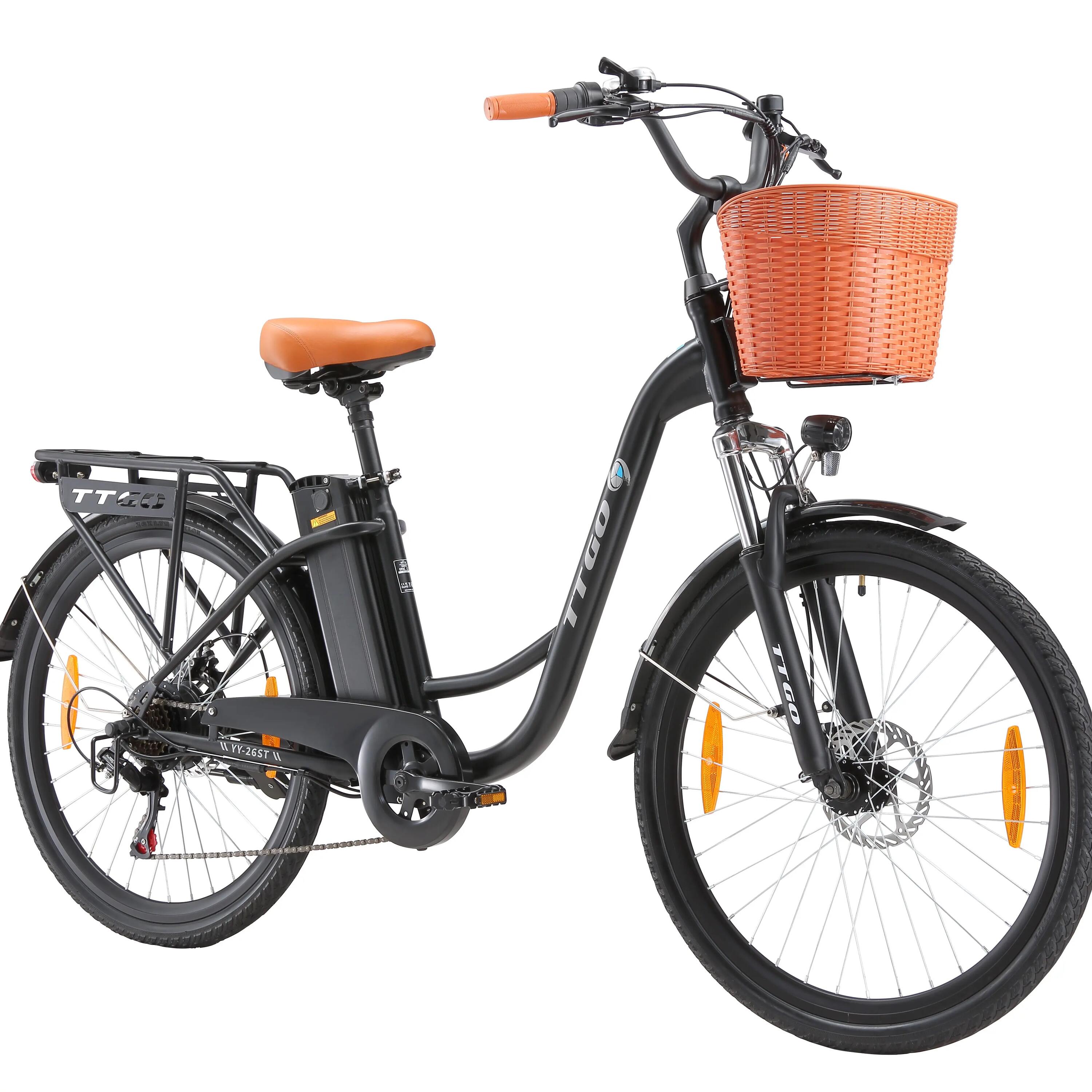 Bicicleta eléctrica urbana adulto TTGO YY-26ST 250W neumático 26×1.95" 2/7