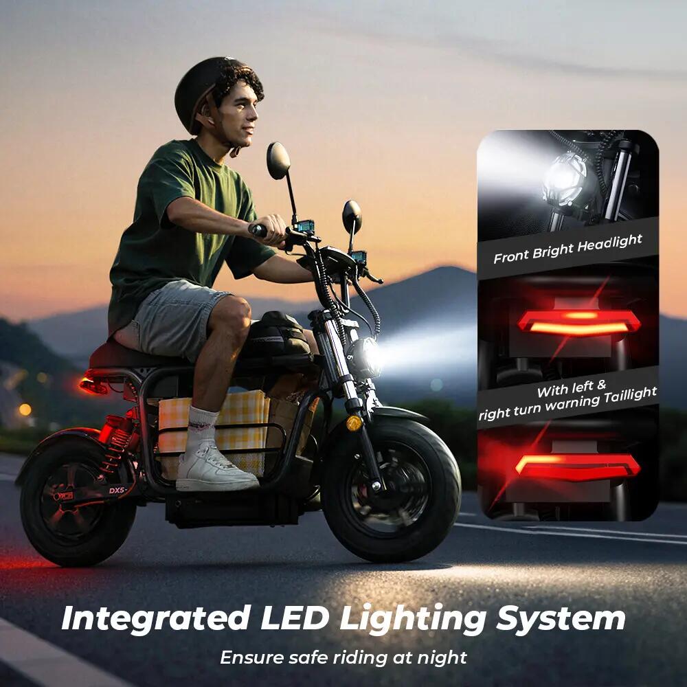 Trotinete elétrica iscooter DX5 1500W 48V não dobrável 10/15