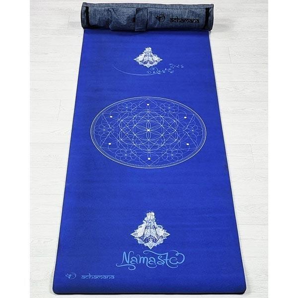 Tapis de yoga new génération 3 plis - Namasté bleu