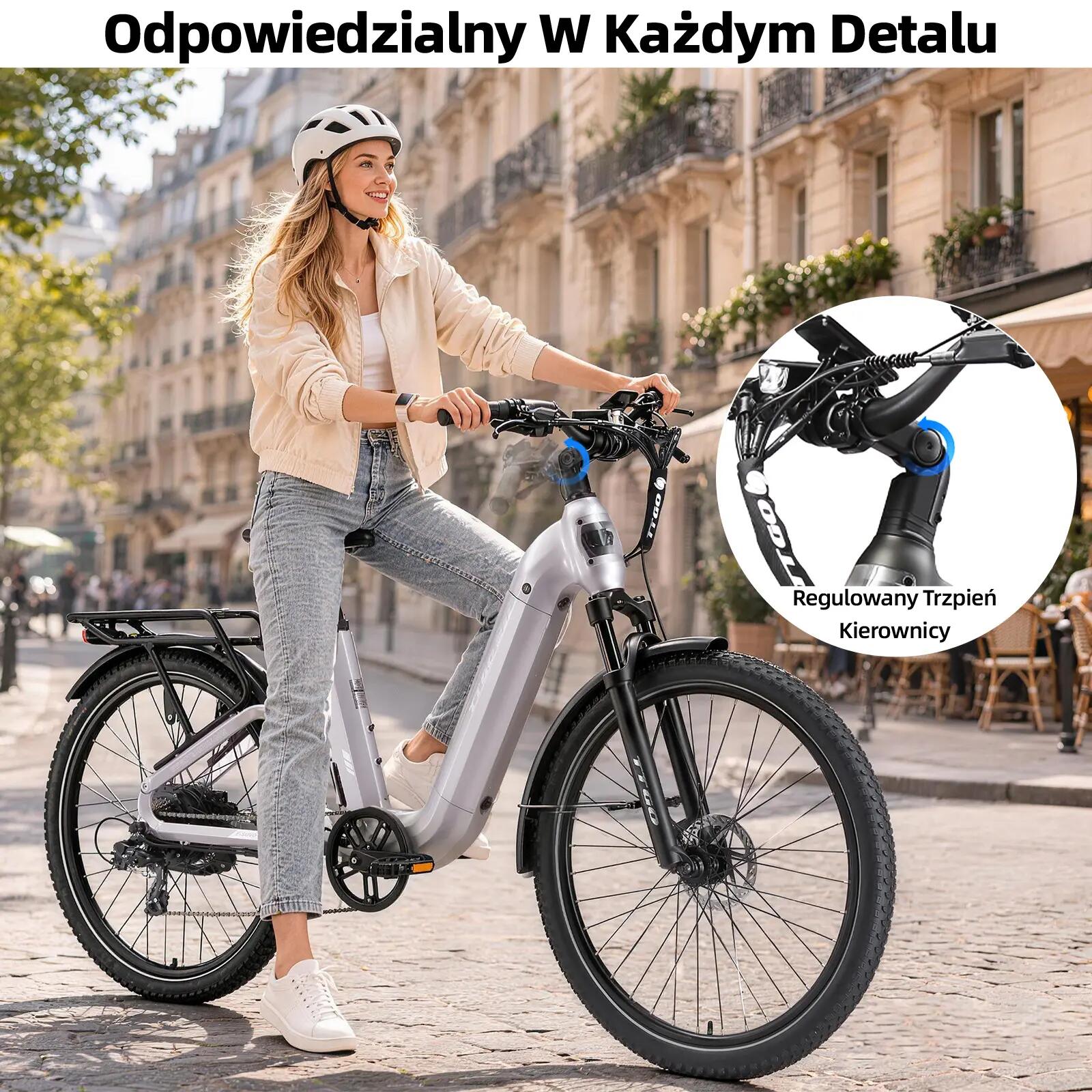 TTGO E-SUVO elektryczny rower dla dorosłych 250W silnik 48V15Ah bateria 8/15