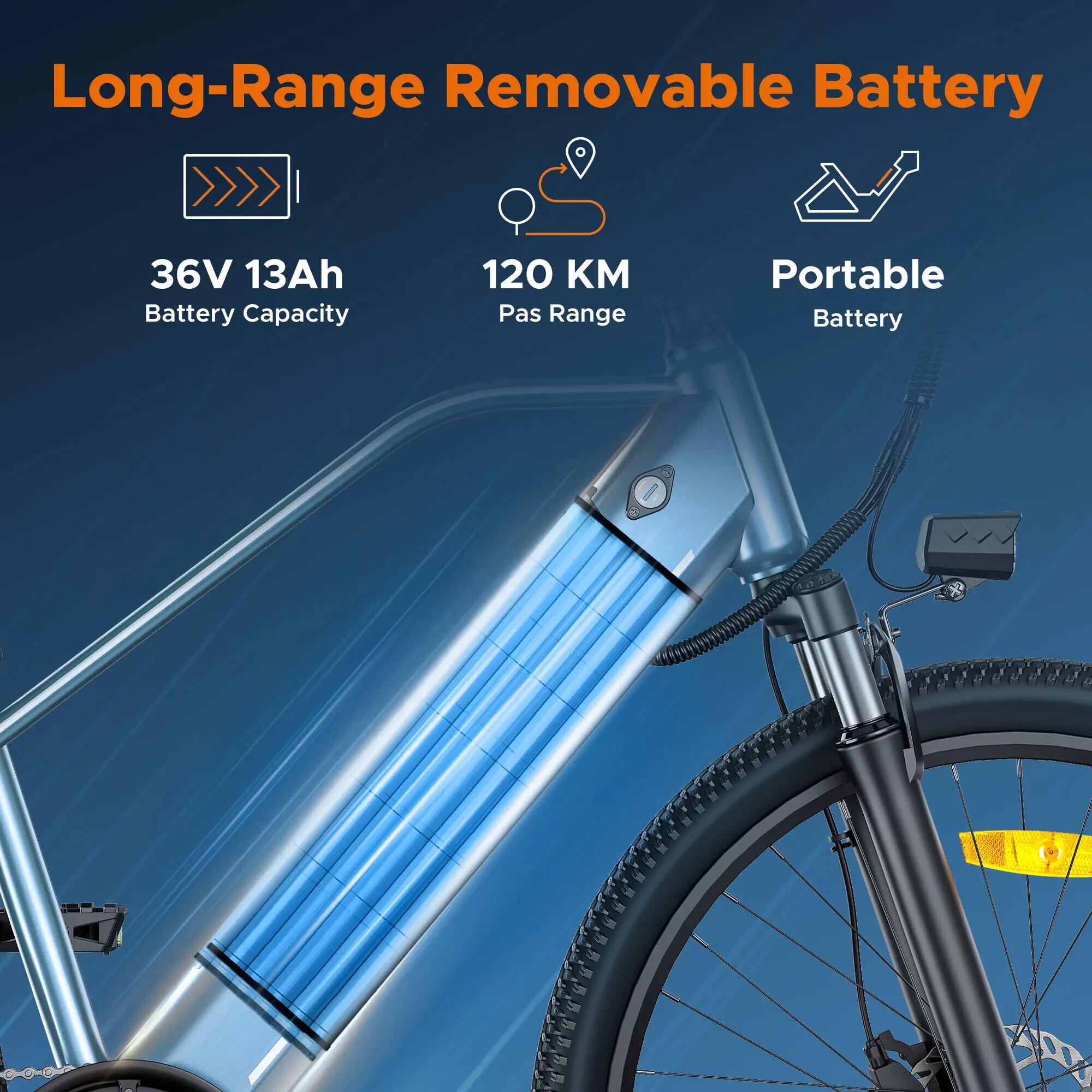 Vélo de ville électrique HillMiles MileTrail 1 250W 468Wh 26-pouces 5/8