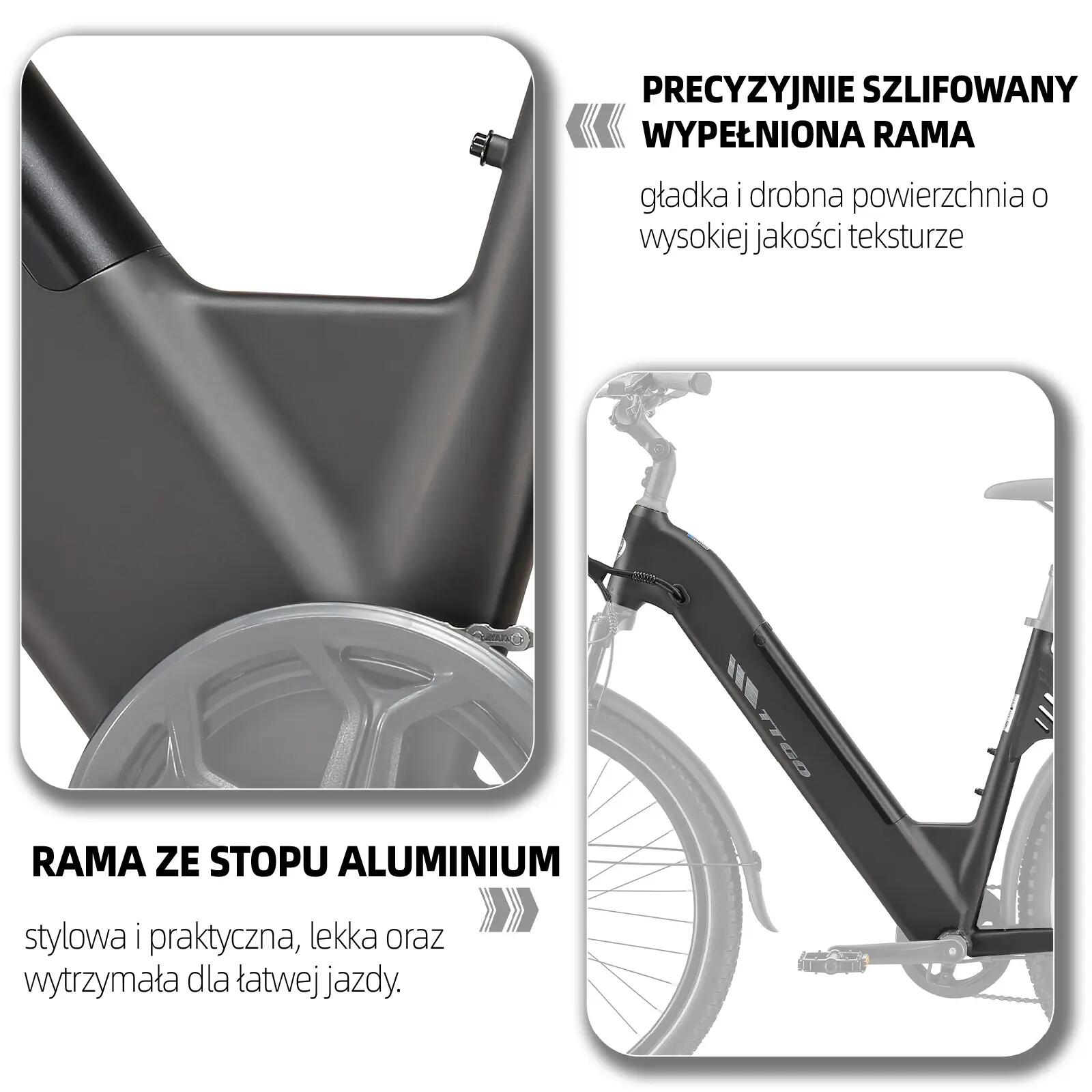Rowerek elektryczny TTGO C5 dla dorosłych – opony 27,5", akumulator 48 V 13,5 Ah 10/13