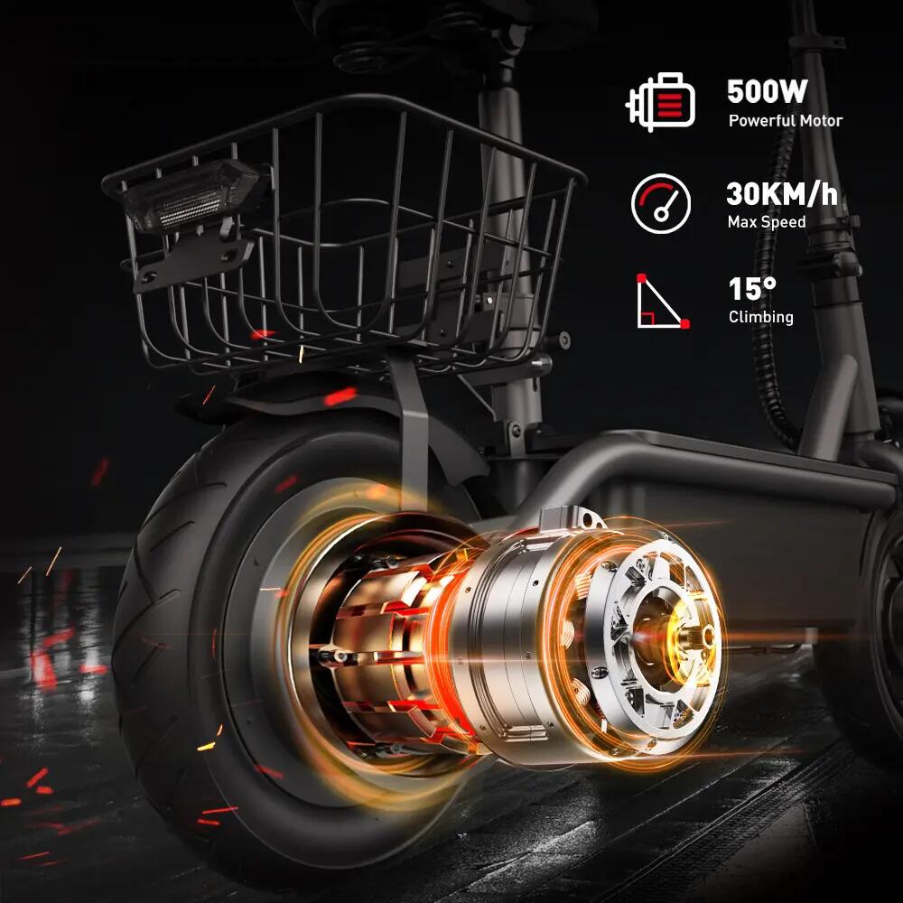 Trotinete elétrica iscooter F2 500W 36V dobrável 8/12