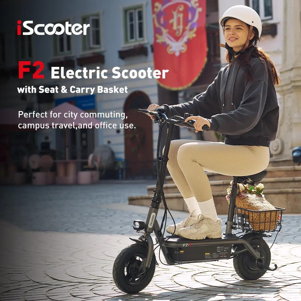 Trotinete elétrica iscooter F2 500W 36V dobrável 7/12