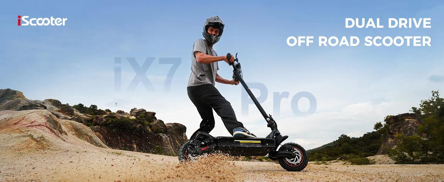 Trotinete elétrica iscooter iX7Pro 2000W 48V dobrável 5/12