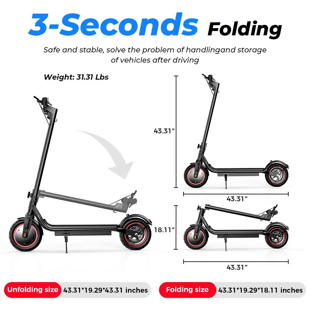 Trotinete elétrica iscooter W5 350W 36V dobrável 10/10
