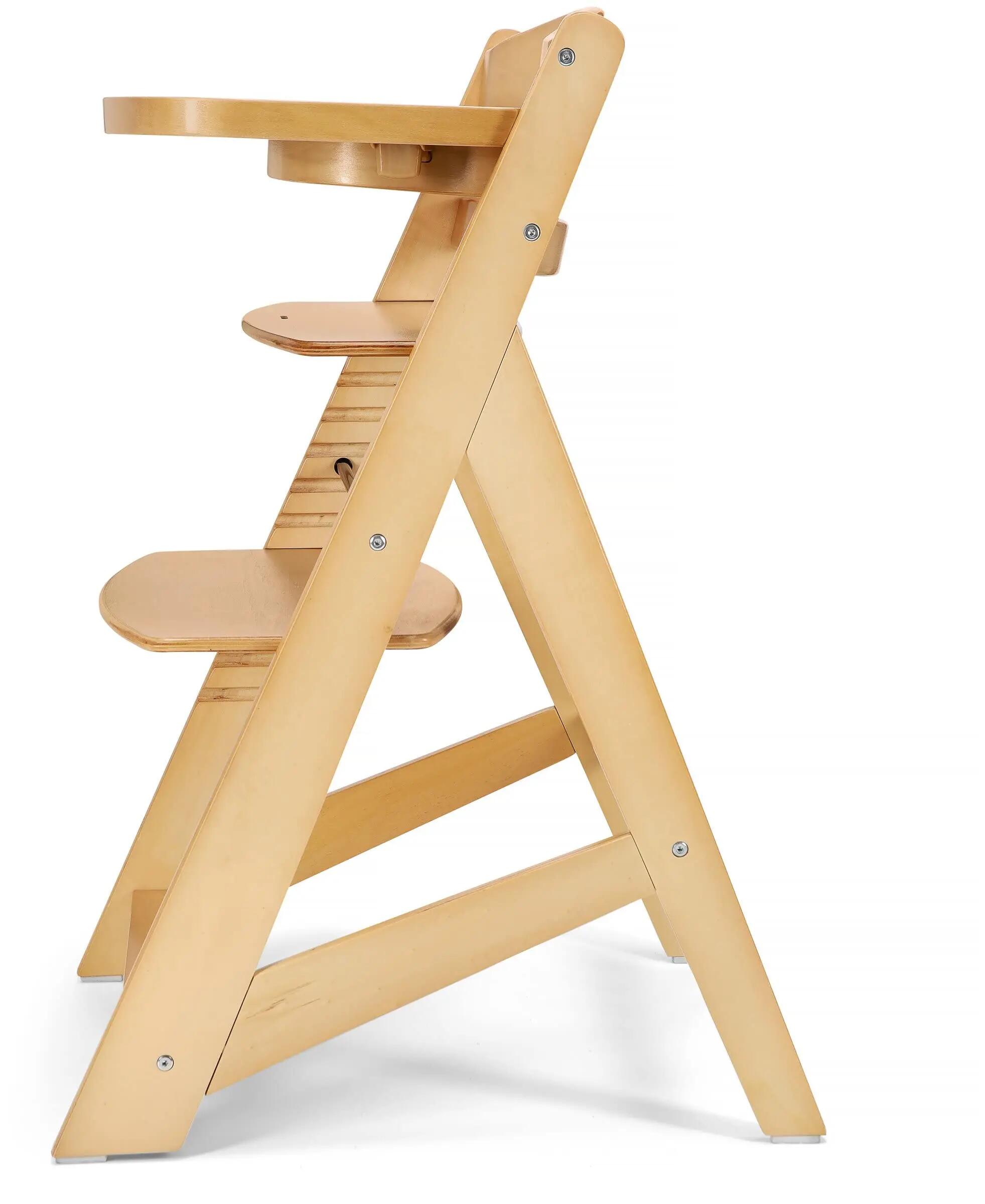 Seggiolone evolutivo in legno - 11 altezze - vassoio removibile - grigio 7/10